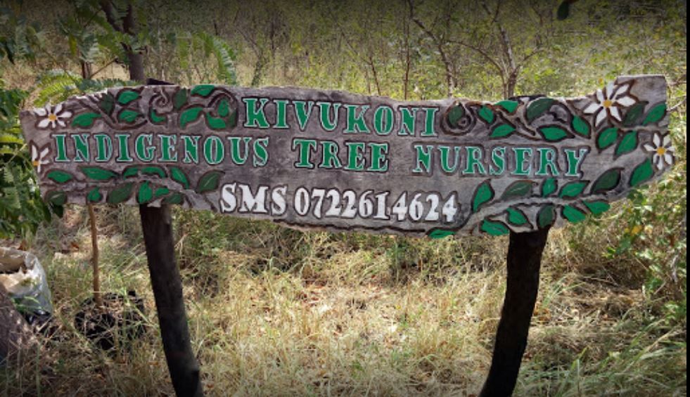 The tree nurseries wooden sign